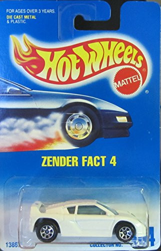 Hot Wheels Zender Fact 4 Collector #454 White Blue Card 7-Spokes Wheels