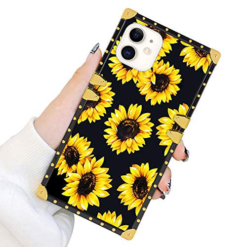 Square Case for iPhone 11 2019 6.1 Inch Sunflower 04 Luxury Elegant Shockproof Soft TPU Protective Metal Decoration Corner Back Cover Case iPhone 11 C Square Case for iPhone 11 2019 6.1 Inch Sunflower 04 Luxury Elegant Shockproof Soft TPU Protective Metal Decoration Corner Back Cover Case iPhone 11 C