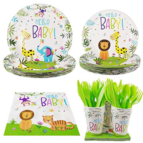 Cieovo Zoo Jungle Animal Party Supplies - Serves 16 Guest Includes Party Plates, Spoons, Forks, Cups, Napkins Party Pack Perfect for Safari Animal The Cieovo Zoo Jungle Animal Party Supplies - Serves 16 Guest Includes Party Plates, Spoons, Forks, Cups, Napkins Party Pack Perfect for Safari Animal The