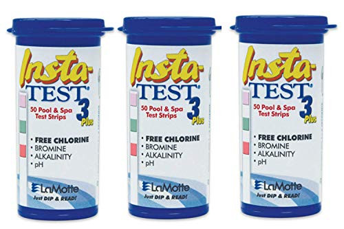 LaMotte 3X Insta-Test 3-Way Swimming Pool and Spa Test Strip (Tests for Chlorine, Bromine, pH and Alkalinity)