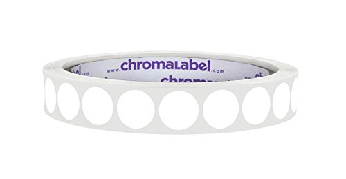 ChromaLabel 1/2 inch Color-Code Dot Labels | 1,000/Roll (White)