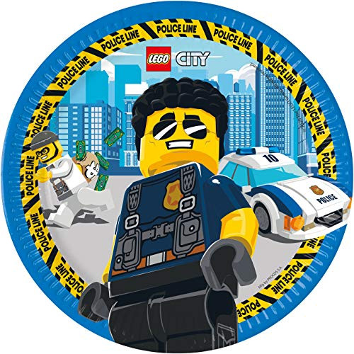 Lego City Luncheon Paper Plates (8pk - 9in / 23cms)