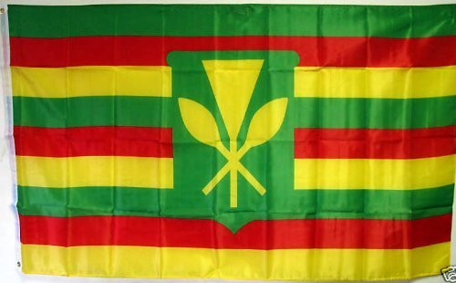 3'x5' KANAKA MAOLI HAWAII FLAG, Hawaiian Sovereignty banner