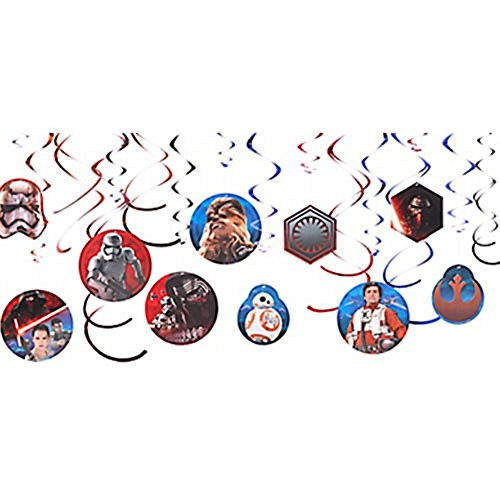 Star Wars Episode VII Hanging Swirl Decorations (12pc)