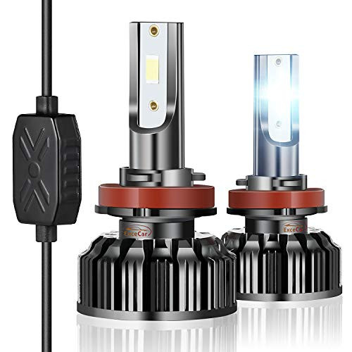 ExceCar Car 90W H11 LED Headlight Bulbs 6500K 10000 Lumens 300% Brighter Fog Light Bulb Replacement for H11/H9/H8 Cars Trucks Vans?2 Pack ?