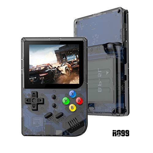 MJKJ Handheld Game Console , RG99 Retro Game Console Free with 16G TF Card Built-in 2000 Classic Game Console 2.8 Inch IPS Screen Portable Video Game