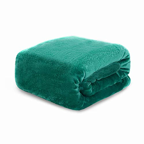 HYSEAS Flannel Fleece Throw Blanket Teal - Super Soft Plush Microfiber Solid Blanket for Couch, Bed, Chair, Sofa - Fuzzy Cozy Lightweight - 50x60 Inch HYSEAS Flannel Fleece Throw Blanket Teal - Super Soft Plush Microfiber Solid Blanket for Couch, Bed, Chair, Sofa - Fuzzy Cozy Lightweight - 50x60 Inch