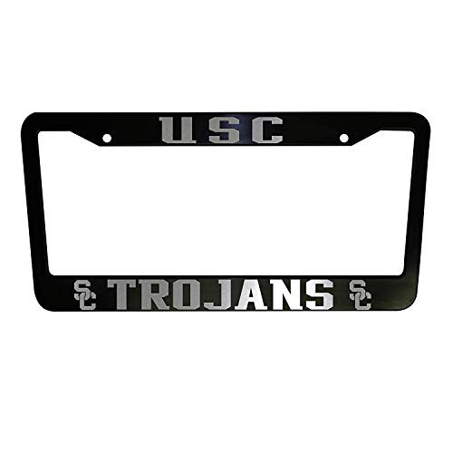 First Rober USC Trojans Aluminum Alloy Black License Plate Frame Stainless Metal Tag Holder 12" X 6" First Rober USC Trojans Aluminum Alloy Black License Plate Frame Stainless Metal Tag Holder 12" X 6"