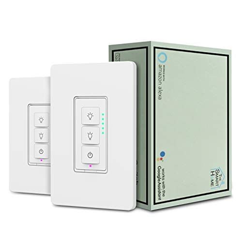 Smart Dimmer Switch for LED Lights - NTONPOWER 2.4Ghz Wifi Light Switch, Compatible with Alexa, Google Assistant/IFTTT, Remote Control, Schedule, Sing