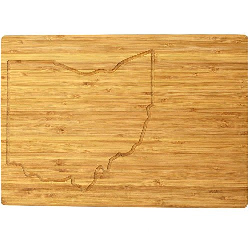 BambooMN Large Ohio Grooved Image Premium Bamboo Cutting Board - 17" x 11.5" x .75" - 2 Pieces