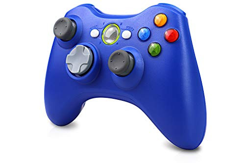 Wireless Controller for Xbox 360, Vinklan 2.4G Wireless Remote Controller Gamepad for Xbox 360 & Slim Windows 7/8/10 (Blue)