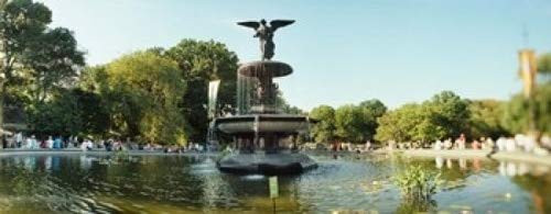 Posterazzi Fountain Central Park Manhattan City New York State USA Poster Print, (15 x 6), Varies Posterazzi Fountain Central Park Manhattan City New York State USA Poster Print, (15 x 6), Varies