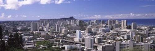 Posterazzi High angle view of a city Oahu Honolulu County Hawaii USA Poster Print, (18 x 6) Posterazzi High angle view of a city Oahu Honolulu County Hawaii USA Poster Print, (18 x 6)