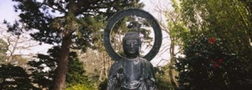 Posterazzi Statue of Buddha Japanese Tea Garden Golden Gate Park San Francisco California USA Poster Print, (18 x 7)