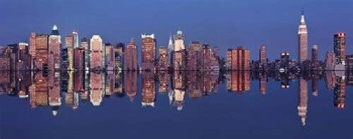 Posterazzi Skyscrapers at the waterfront City New York State USA Poster Print, (15 x 6)