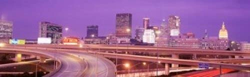 Posterazzi USA Georgia Atlanta Skyline at dusk Poster Print, (18 x 6)
