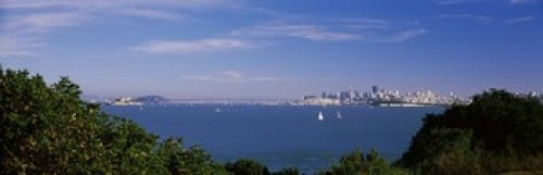 Posterazzi Sea with the Bay Bridge and Alcatraz Island in the background San Francisco Marin County California USA Poster Print, (18 x 6) Posterazzi Sea with the Bay Bridge and Alcatraz Island in the background San Francisco Marin County California USA Poster Print, (18 x 6)