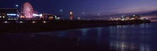 Posterazzi PPI125075S Ferris Wheel in an Amusement Park Pier Santa Monica Los Angeles County California USA Poster Print, 18 x 6