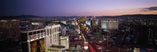 Aerial view of a city Paris Las Vegas The Las Vegas Strip Las Vegas Nevada USA Poster Print (18 x 6)