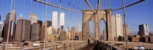 Posterazzi Brooklyn Bridge Manhattan New York NY USA Poster Print, (18 x 6)