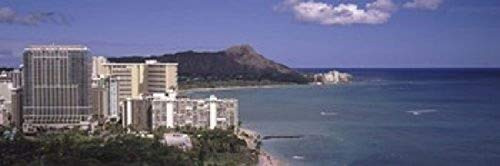 Buildings at the waterfront Honolulu Oahu Honolulu County Hawaii USA 2010 Poster Print (18 x 6)