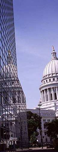 Posterazzi Low angle view of a government building State Capitol Madison Wisconsin USA Poster Print, (15 x 6)