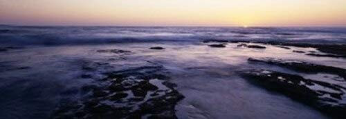 Posterazzi Waves in the sea Children's Pool Beach Shores La Jolla San Diego California USA Poster Print, (18 x 7)