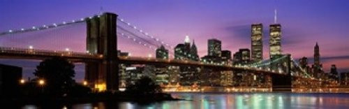 Posterazzi PPI63829S Brooklyn Bridge New York NY USA Poster Print, 18 x 6