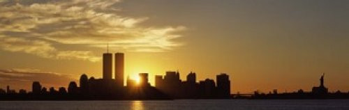Posterazzi Manhattan skyline sunrise Statue Of Liberty City New York State USA Poster Print, (18 x 6) Posterazzi Manhattan skyline sunrise Statue Of Liberty City New York State USA Poster Print, (18 x 6)