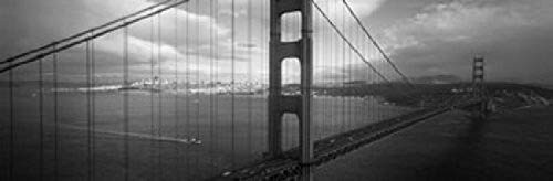 Posterazzi PPI104427S High Angle View Across The sea Golden Gate Bridge San Francisco California USA Poster Print, 18 x 6