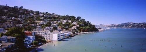 Posterazzi City at the coast Sausalito Marin County California USA Poster Print, (18 x 7)