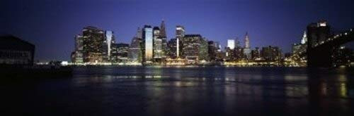 Manhattan skyline seen from Fulton Ferry Brooklyn New York City New York State USA Poster Print (18 x 6)