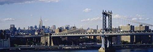 Posterazzi PPI78729S River Bridge Manhattan City New York State USA Poster Print, 18 x 7 Posterazzi PPI78729S River Bridge Manhattan City New York State USA Poster Print, 18 x 7