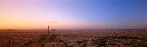 Posterazzi PPI54623S Aerial View Paris France Poster Print, 18 x 6