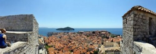 Posterazzi Adriatic Sea Lokrum Island Dubrovnik Croatia Poster Print, (18 x 7)