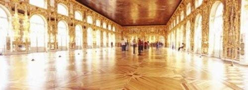 Posterazzi Group of people inside a ballroom Catherine Palace Pushkin St. Petersburg Russia Poster Print, (18 x 7)