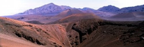 Posterazzi PPI134411S Volcanic landscape with mountains in the background Haleakala National Park Maui Hawaii USA Poster Print, 18 x 6