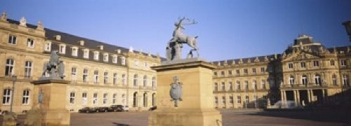Posterazzi Low Angle View Of Statues In Front New Palace Schlossplatz Stuttgart Baden-Wurttemberg Germany Poster Print, (18 x 7)