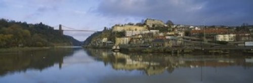 Posterazzi across Clifton Suspension Bridge River Avon Bristol England Poster Print, (18 x 6)