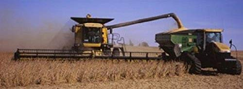 Posterazzi PPI98641S Combine harvesting soybeans in a field Minnesota USA Poster Print, 18 x 7
