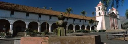 Posterazzi Fountain at a church Mission Santa Barbara California USA Poster Print, (18 x 7)