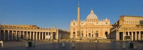 Posterazzi Sunlight falling Basilica St. Peter's Square Vatican city Rome Lazio Italy Poster Print, (18 x 7) Posterazzi Sunlight falling Basilica St. Peter's Square Vatican city Rome Lazio Italy Poster Print, (18 x 7)