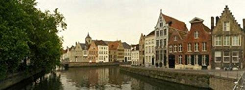 Posterazzi PPI117505S Buildings at the waterfront Bruges West Flanders Belgium Poster Print, 18 x 7