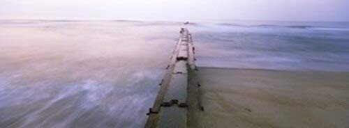 Posterazzi Tide break on the beach at sunrise Cape Hatteras National Seashore North Carolina USA Poster Print, (18 x 7)