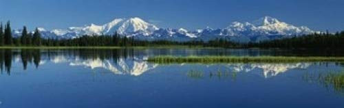 Posterazzi Reflection Of Mountains In Lake Foraker And Mt Mckinley Denali National Park Alaska USA Poster Print, (18 x 6) Posterazzi Reflection Of Mountains In Lake Foraker And Mt Mckinley Denali National Park Alaska USA Poster Print, (18 x 6)