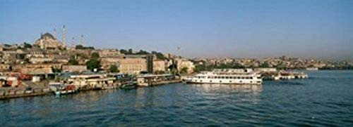 Buildings at the waterfront Istanbul Turkey Poster Print (18 x 7)