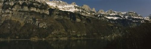 Lake on mountainside Lake Walensee Zurich Canton Of Zurich Switzerland Poster Print (18 x 6)