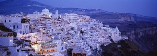 High angle view of buildings Santorini Cyclades Islands Greece Poster Print (18 x 7) High angle view of buildings Santorini Cyclades Islands Greece Poster Print (18 x 7)