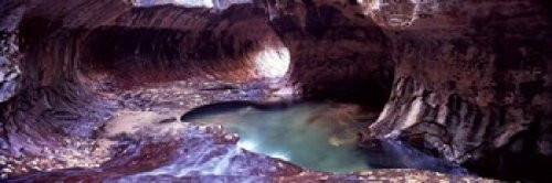 Posterazzi PPI130973S Rock formations in a slot canyon The Subway Zion National Park Utah USA Poster Print, 18 x 6