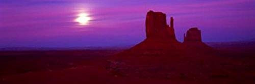 Posterazzi PPI130808S East West Mitten Buttes at Sunset Monument Valley Utah USA Poster Print, 18 x 6